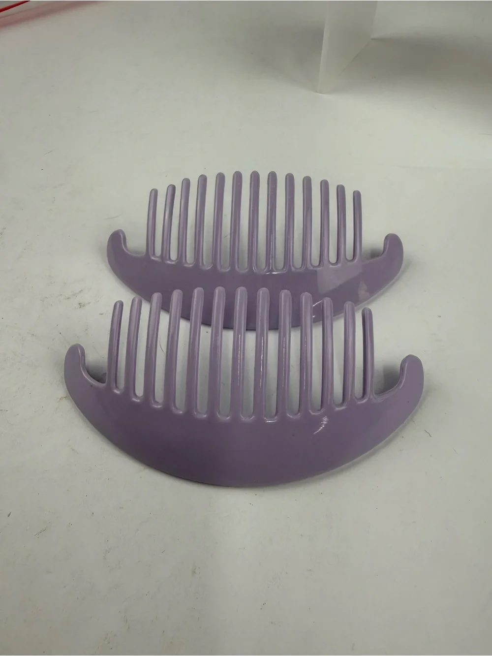 Vintage Goody 80s TZERS Hair Cincher Comb Banana Clip Pastel Purple Small 5